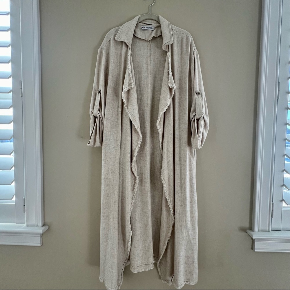 NWOT Zara Linen Coat